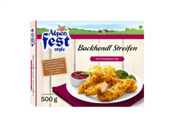 Bild 1 von Alpenfest Backhendl Streifen,  500 g