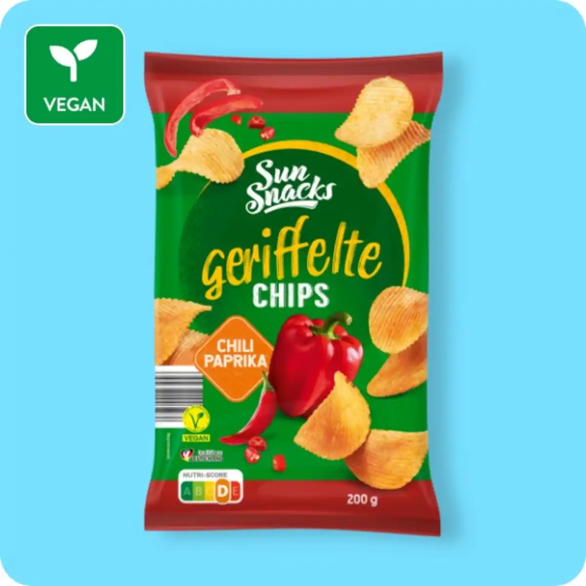 Bild 1 von SUN SNACKS Riffel-Chips, Chili-Paprika oder Salz