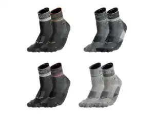 CRIVIT Outdoorsocken, 2 Paar, mit SmartStep-Fußbett