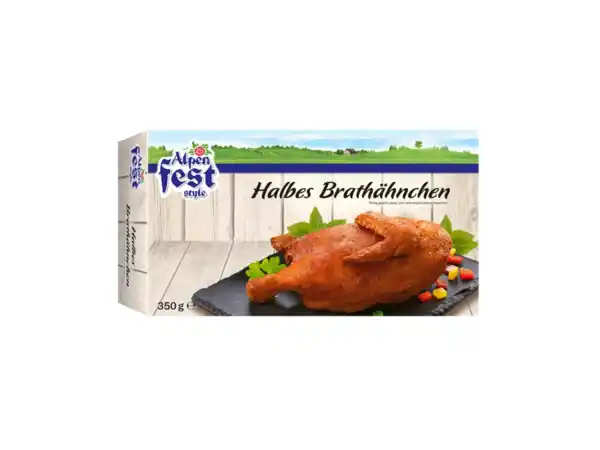 Bild 1 von Alpenfest Halbes Brathähnchen,  350 g