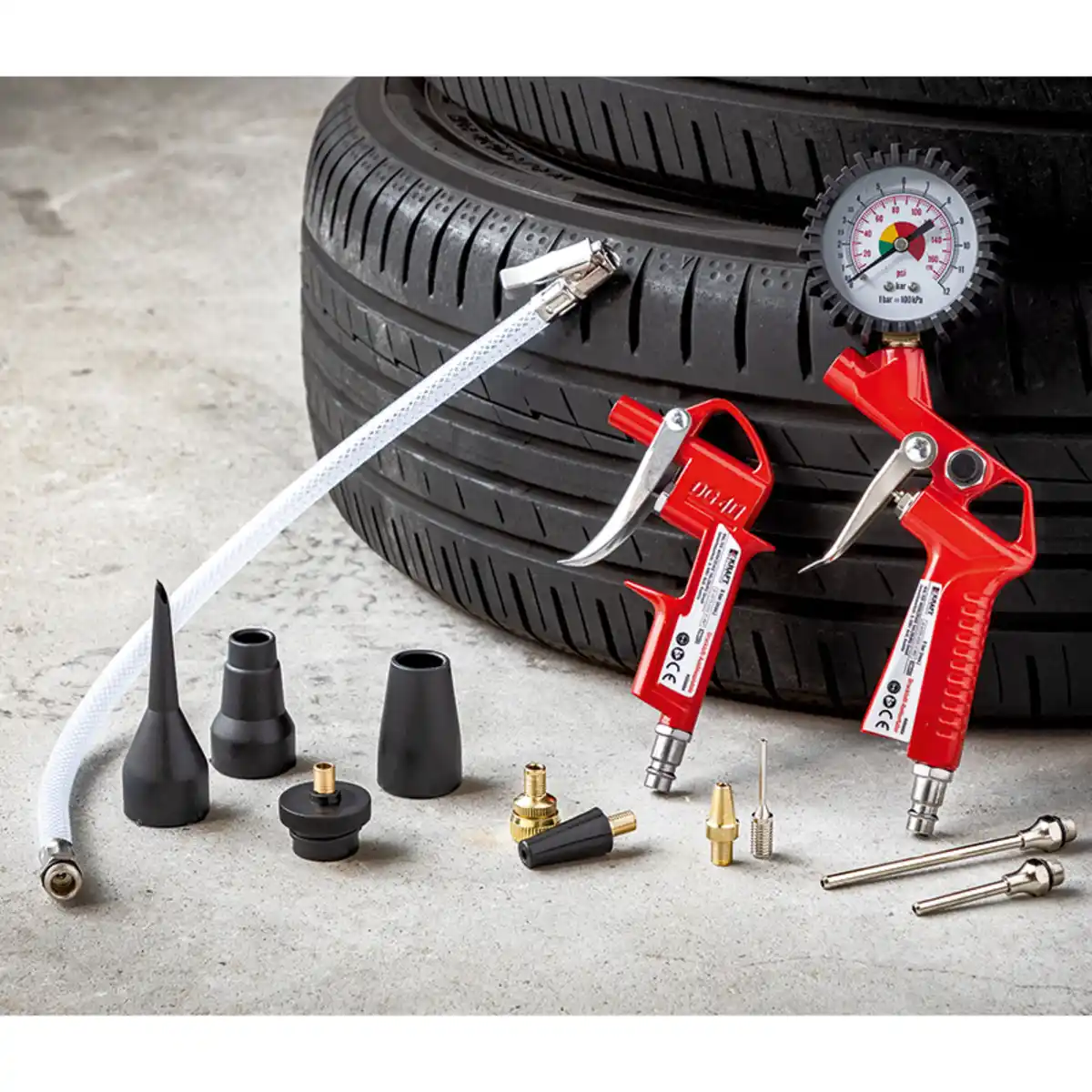 Bild 1 von Kraft Werkzeuge Druckluft-Zubehör-Set 13tlg.