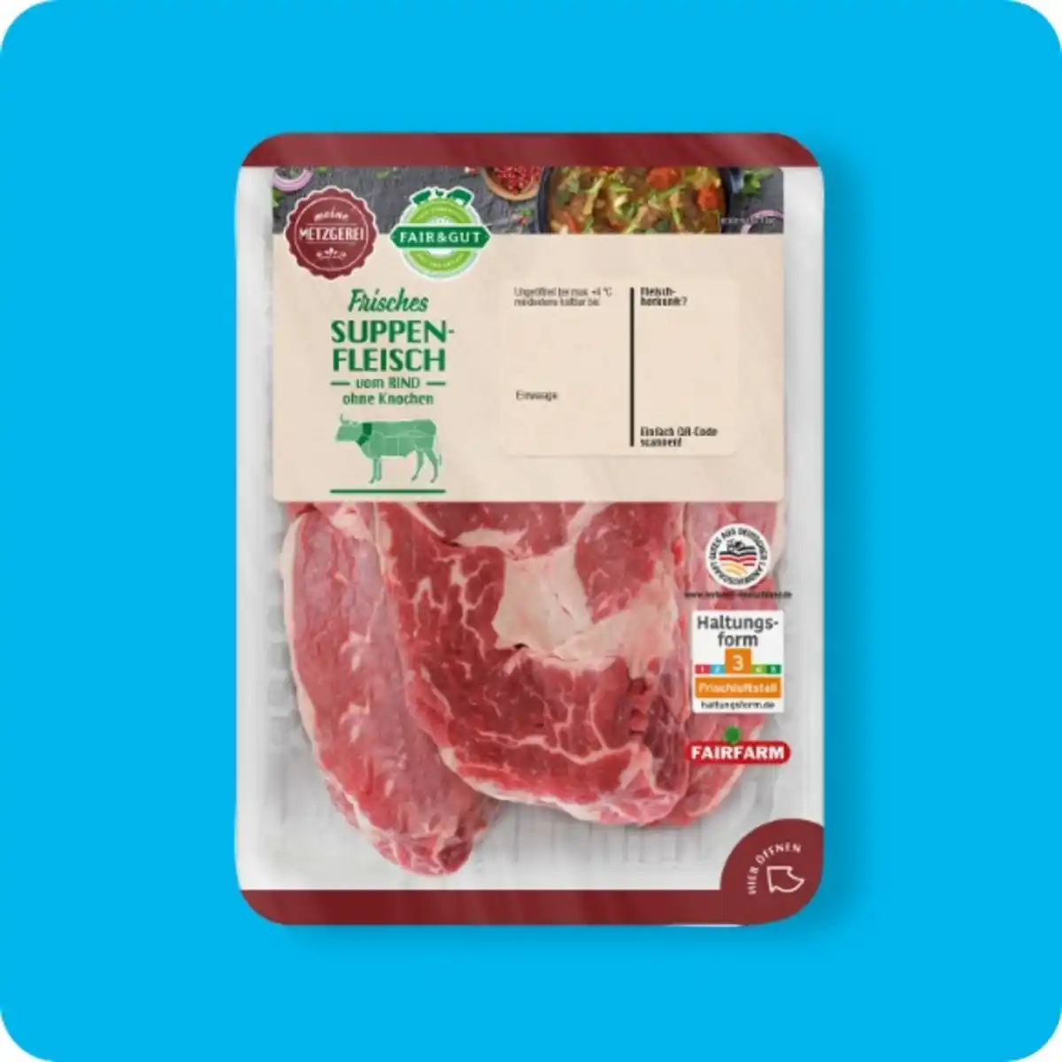 Bild 1 von FAIR & GUT Suppenfleisch, Vom Rind