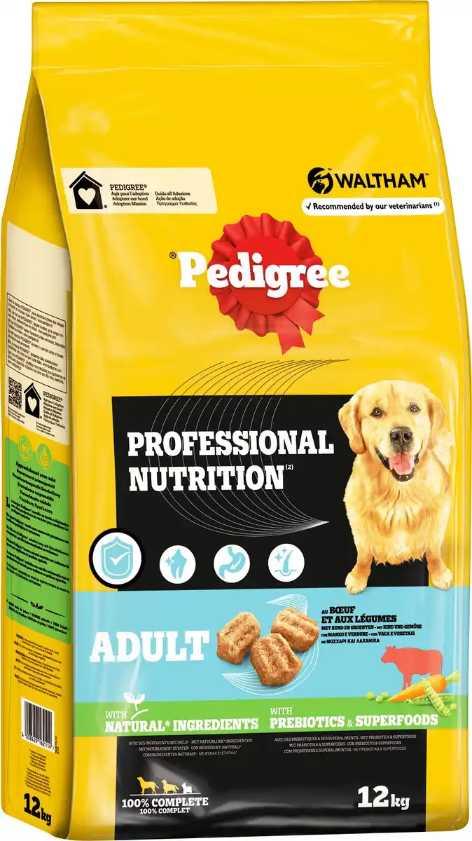 Bild 1 von Pedigree Professional Nutrition Hundetrockenfutter Adult 12 kg Rind & Gemüse