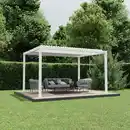 Bild 1 von Ximax Pergola 'Shade' weiß mit Beleuchtung 395 x 230 x 290 cm