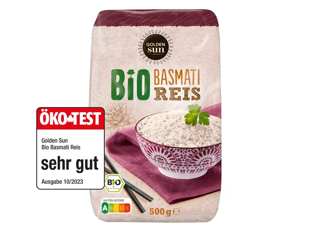 Bild 1 von Golden Sun Bio Basmati Reis,  500 g