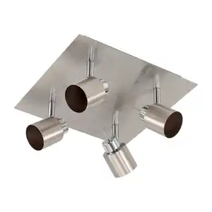 toom LED-Deckenleuchte 'Paula' silbern 4-flammig 26,5 x 22 x 11 cm