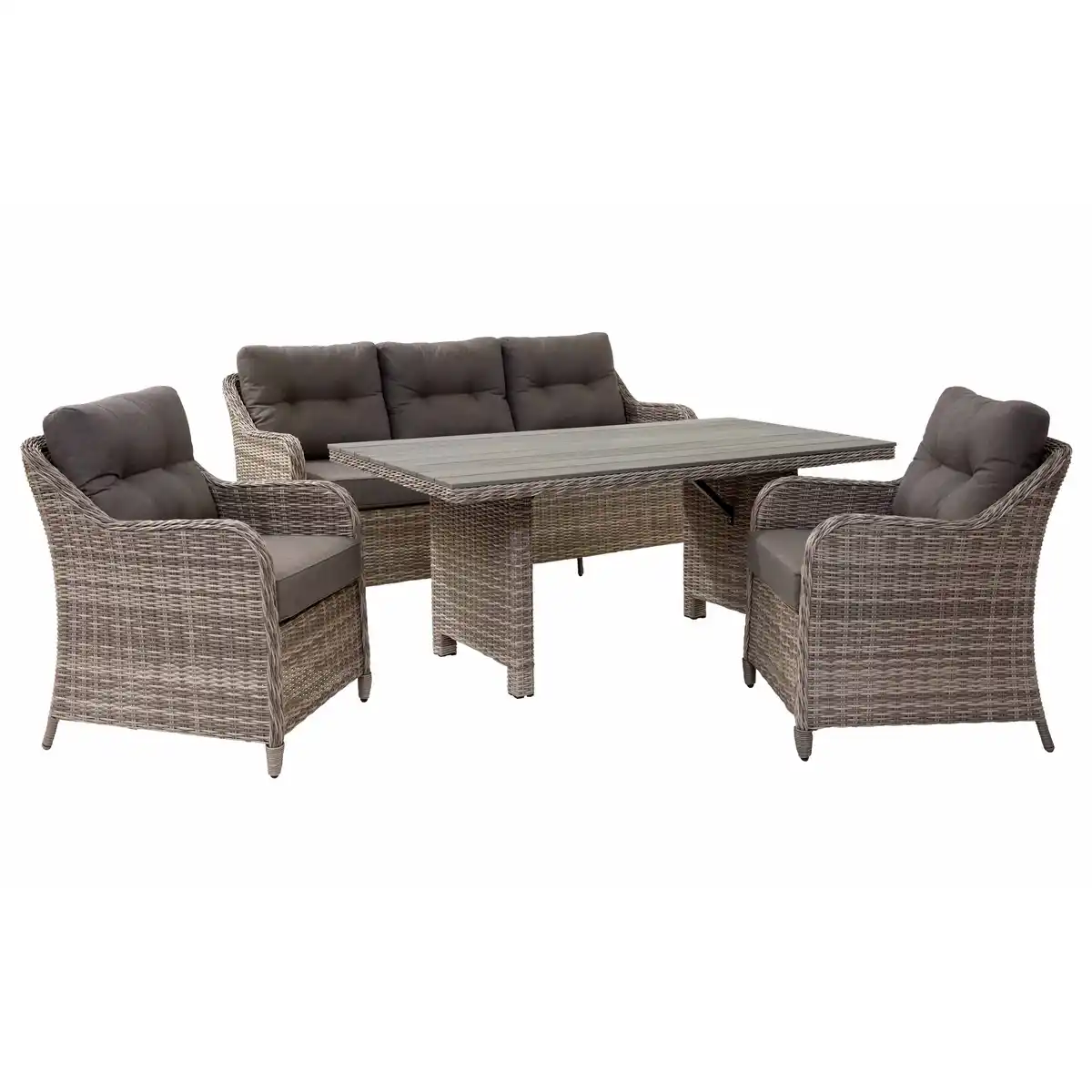 Bild 1 von Gartenmöbel-Set 'Luise' braun 4-teilig