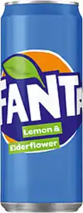Erfrischungsgetränk "Fanta Zitrone Holunderbluete" mit Zitro...