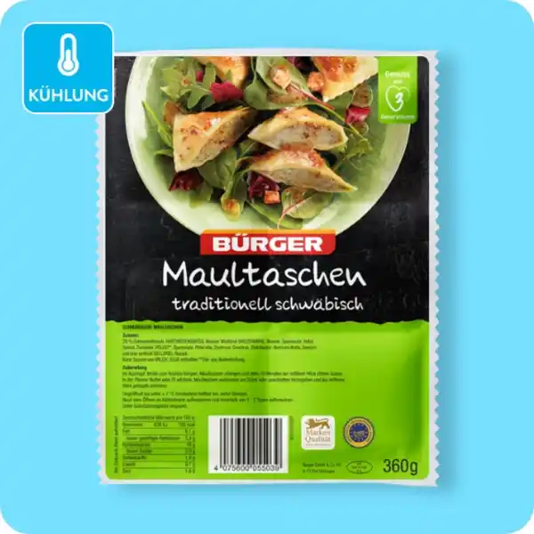 Bild 1 von BÜRGER Maultaschen³, Traditionell schwäbisch