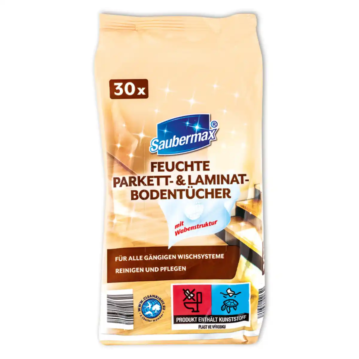 Bild 2 von Saubermax/Lifeform Feuchte Boden-/ Reinigungstücher