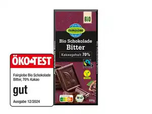 Fairglobe Bio Tafelschokolade,  100 g