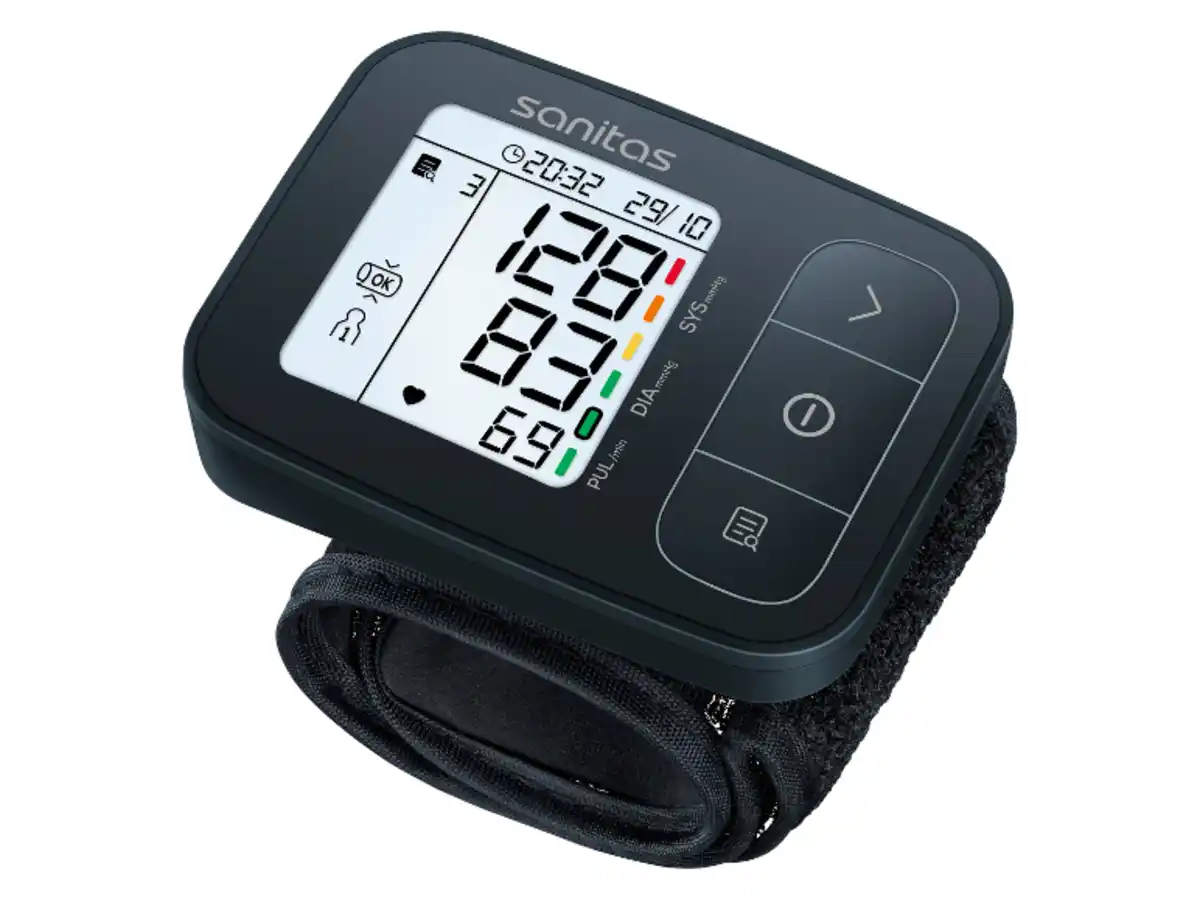 Bild 1 von SANITAS Handgelenk Blutdruckmessgerät, mit Abschaltautomatik,  120 Messwerte