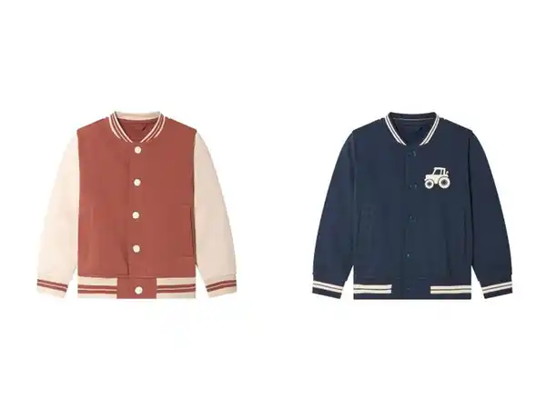 Bild 1 von lupilu® Kleinkinder Collegejacke mit Bündchen an Kragen, Ärmeln und Saum