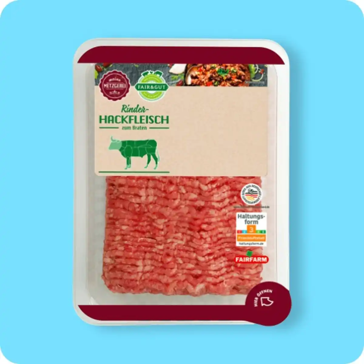 Bild 1 von FAIR & GUT Rinder-Hackfleisch, Haltungsform 3²