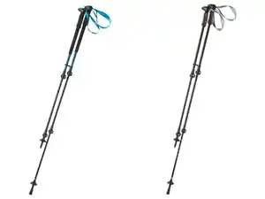 CRIVIT Aluminium-Trekkingstöcke, stufenlos höhenverstellbar