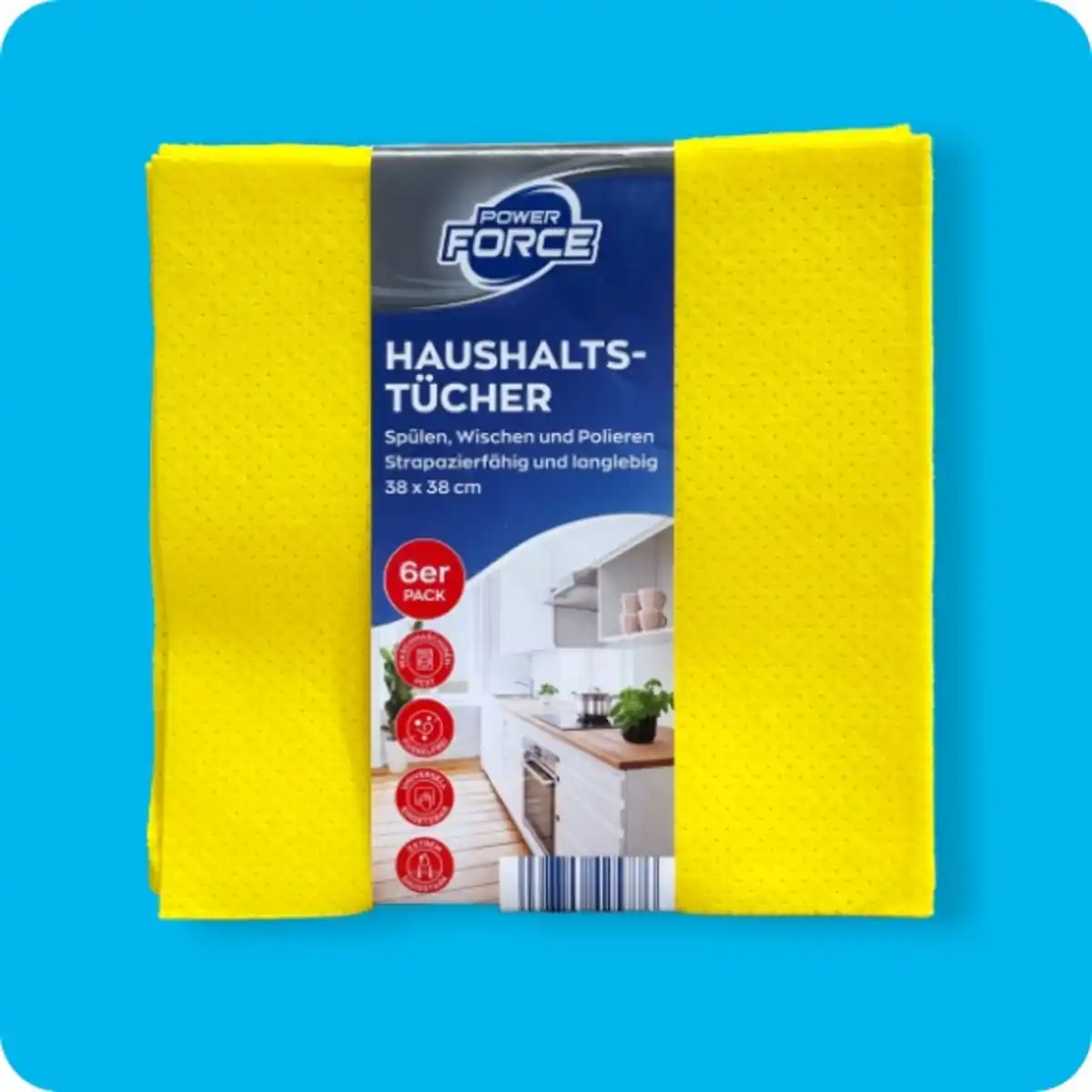Bild 1 von POWER FORCE Haushaltstücher, 82 % Viskose