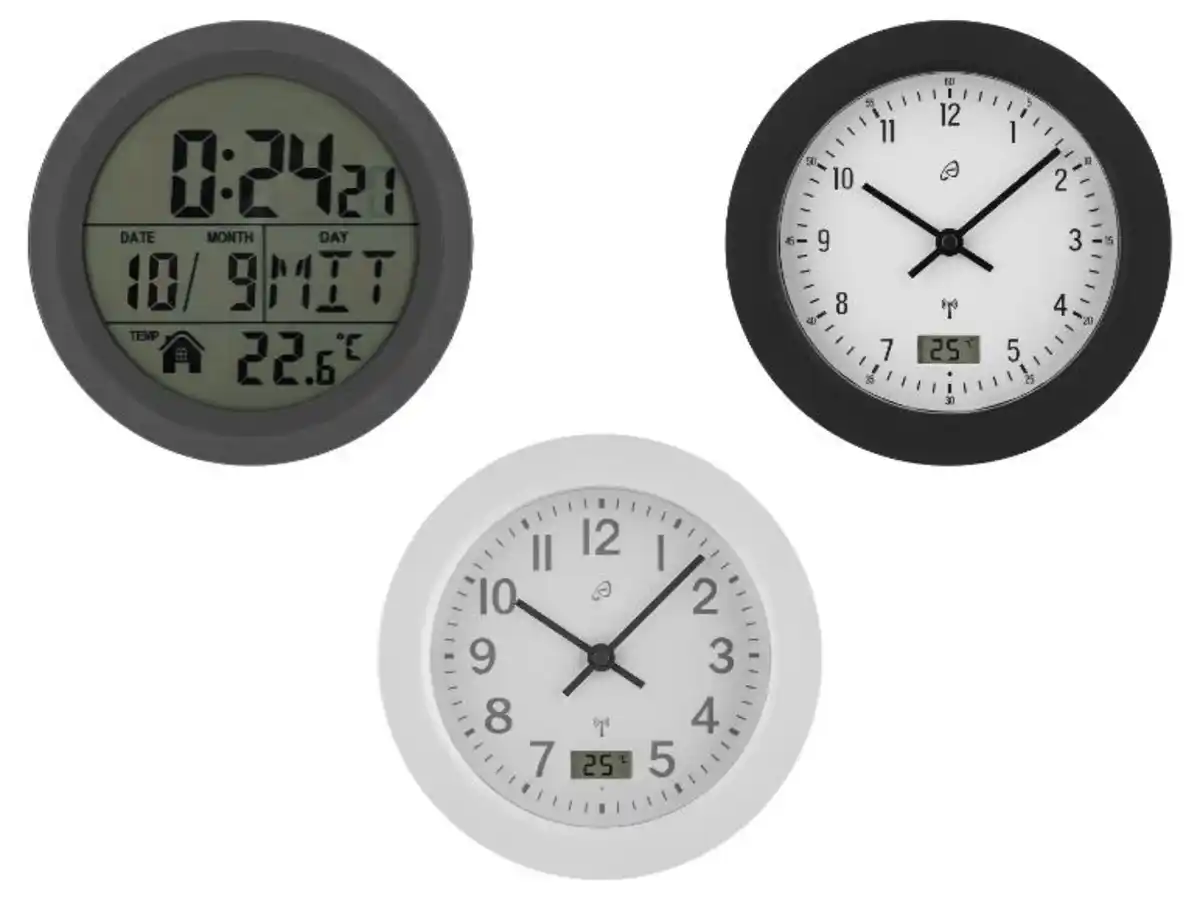 Bild 1 von AURIOL® Funk-Badezimmeruhr, mit 4 rückseitigen Saugnäpfen