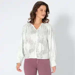 Damen-Bluse mit Ausbrenner-Design