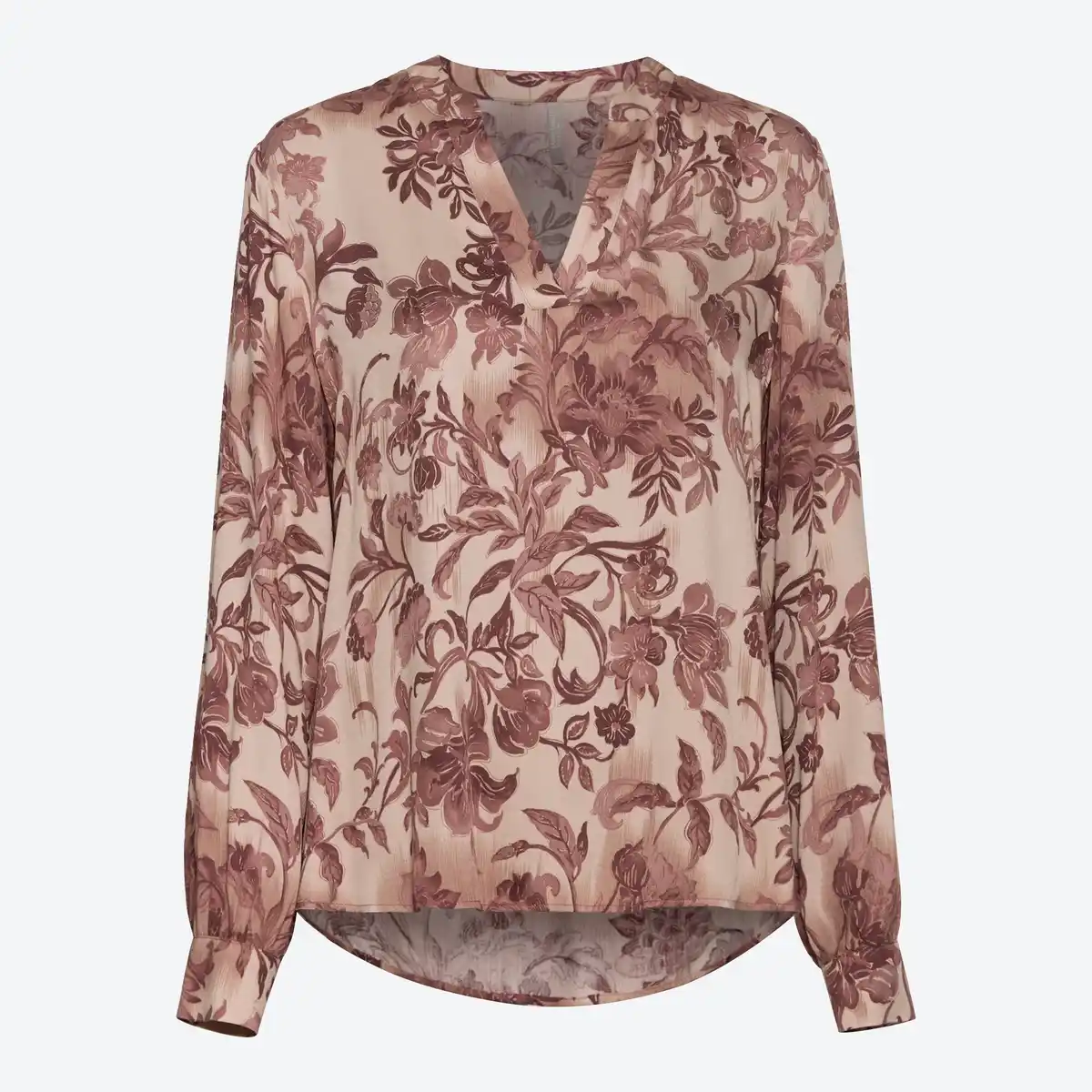 Bild 1 von Damen-Langarm-Bluse mit Blumenmuster