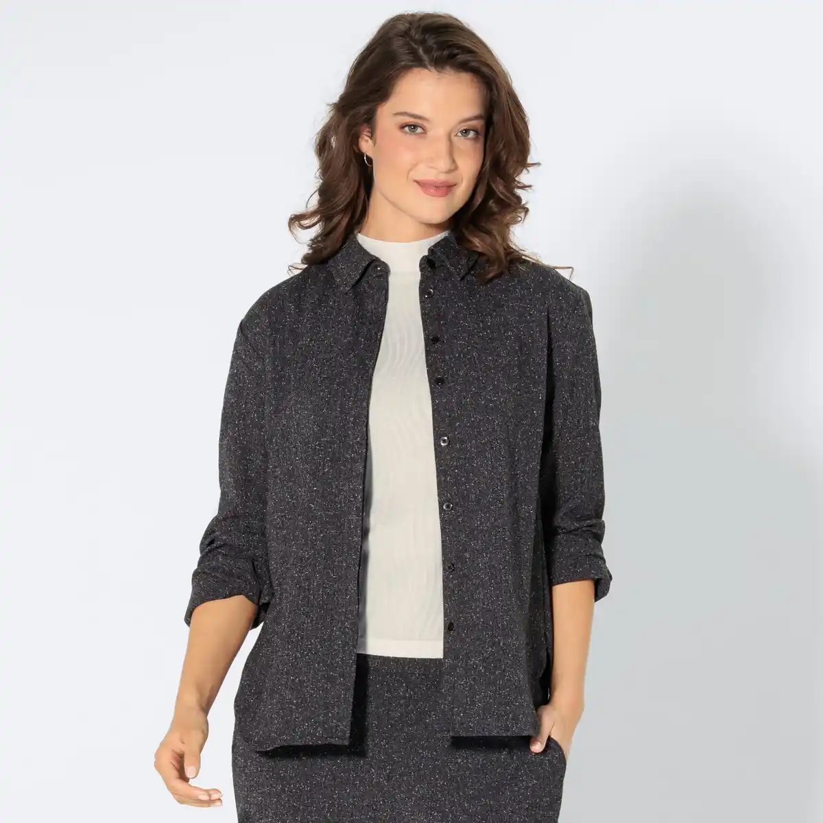 Bild 1 von Damen-Bluse mit Knopfleiste