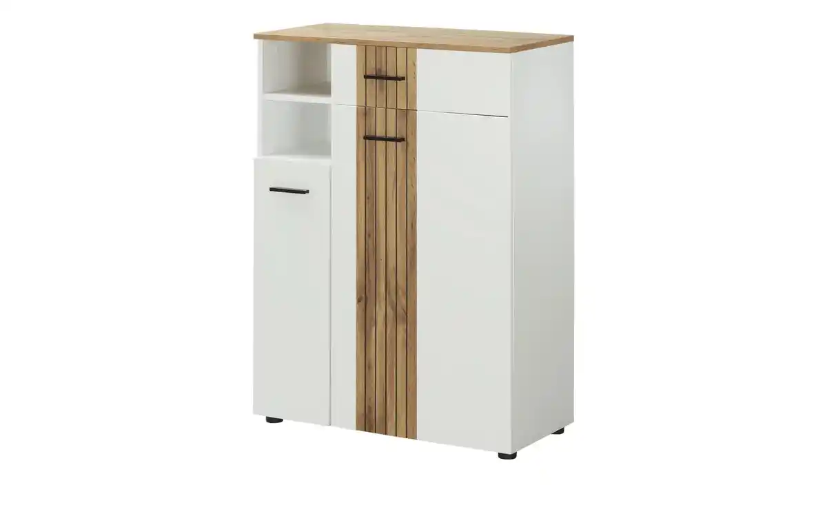 Bild 1 von Primo Schuhschrank  Stripe ¦ weiß ¦ Maße (cm): B: 80 H: 106 T: 38.0 Garderoben & Kleiderstangen > Schuhgarderoben & Schränke - Möbel Kraft