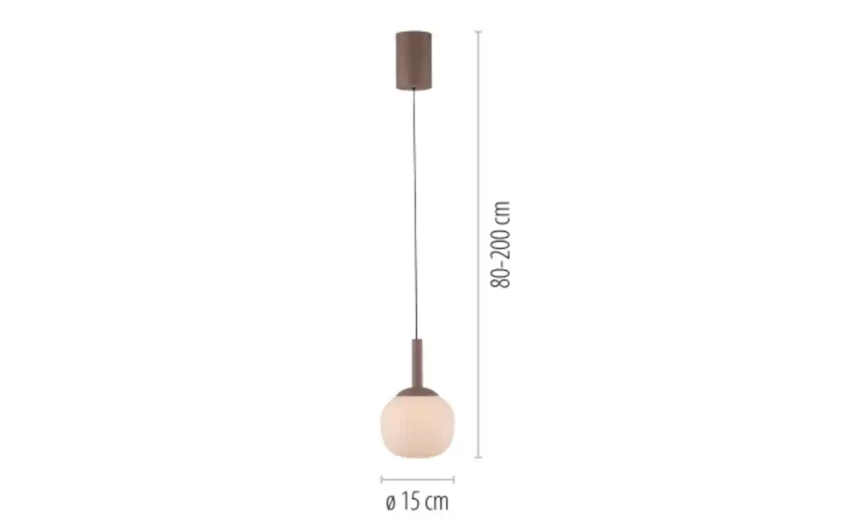 Bild 2 von Pendelleuchte Nami, sandfarbig, 1-flammig, inkl. Comfort-Lift Funktion