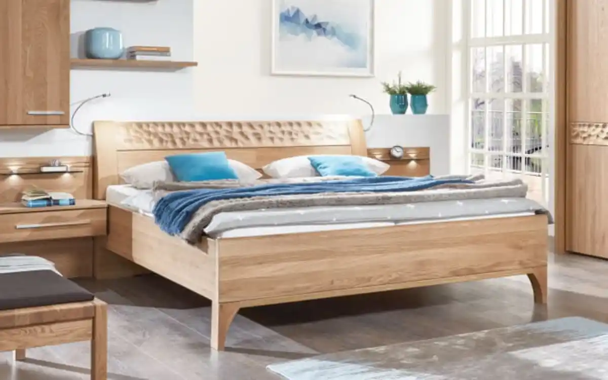 Bild 1 von Mondo - Bett Paolo, teilmassive Eiche/Treibholz-Nachbildung, 180 x 200 cm