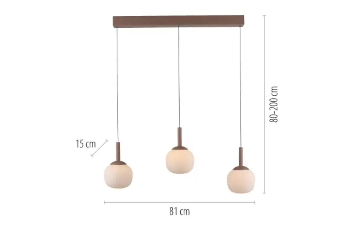 Bild 2 von Pendelleuchte Nami, sandfarbig, 3-flammig, inkl. Comfort-Lift Funktion