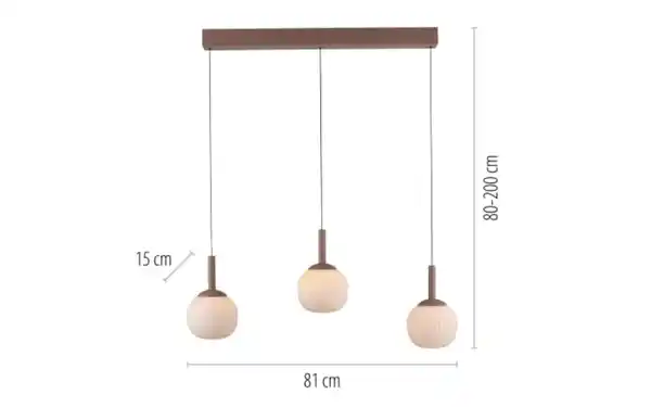 Bild 2 von Pendelleuchte Nami, sandfarbig, 3-flammig, inkl. Comfort-Lift Funktion