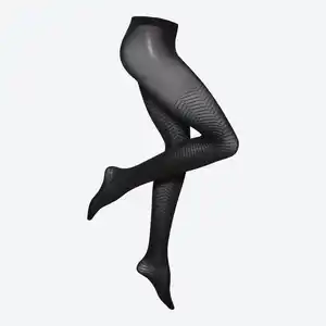 Damen-Mikrofaser-Strumpfhose mit Zickzack-Muster, 60 DEN