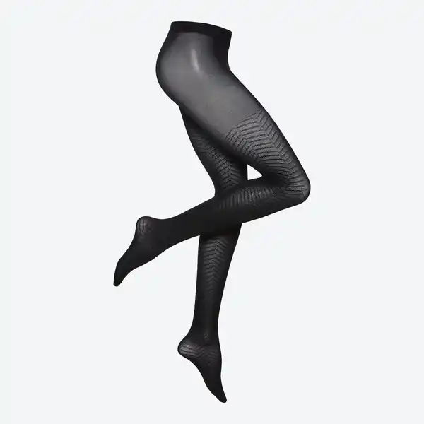 Bild 1 von Damen-Mikrofaser-Strumpfhose mit Zickzack-Muster, 60 DEN