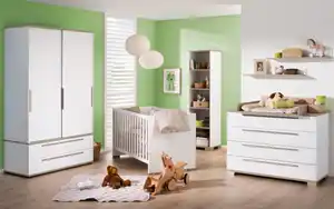 Babyzimmer Carlo, kreideweiß/Fichte-Vintage-Nachbildung