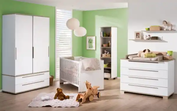 Bild 1 von Babyzimmer Carlo, kreideweiß/Fichte-Vintage-Nachbildung