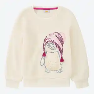 Kinder-Mädchen-Fleeceshirt mit Pailletten