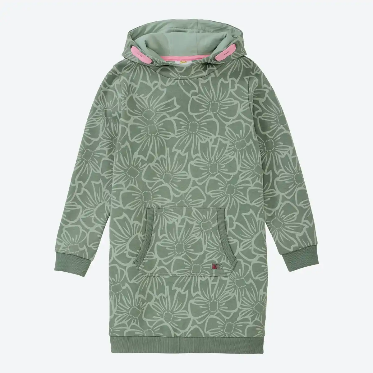 Bild 1 von Kinder-Mädchen-Sweathoodie-Kleid mit Kängurutasche