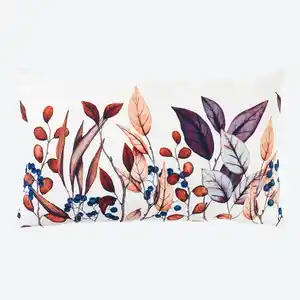 Dekokissen mit Blättermotiv, ca. 30x50cm