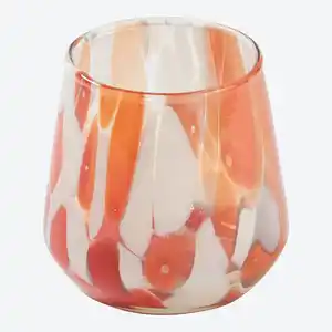 Windlichtglas mit Maserung, Höhe ca. 9cm