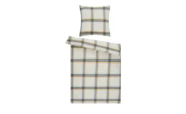 Bild 1 von como Biber Bettwäsche  Cosy Check ¦ gelb ¦ Maße (cm): B: 135 Bettwaren > Bettwäsche-Sets > Winter-Bettwäsche-Sets - Möbel Kraft