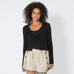 Damen-Cardigan mit Ajour-Muster