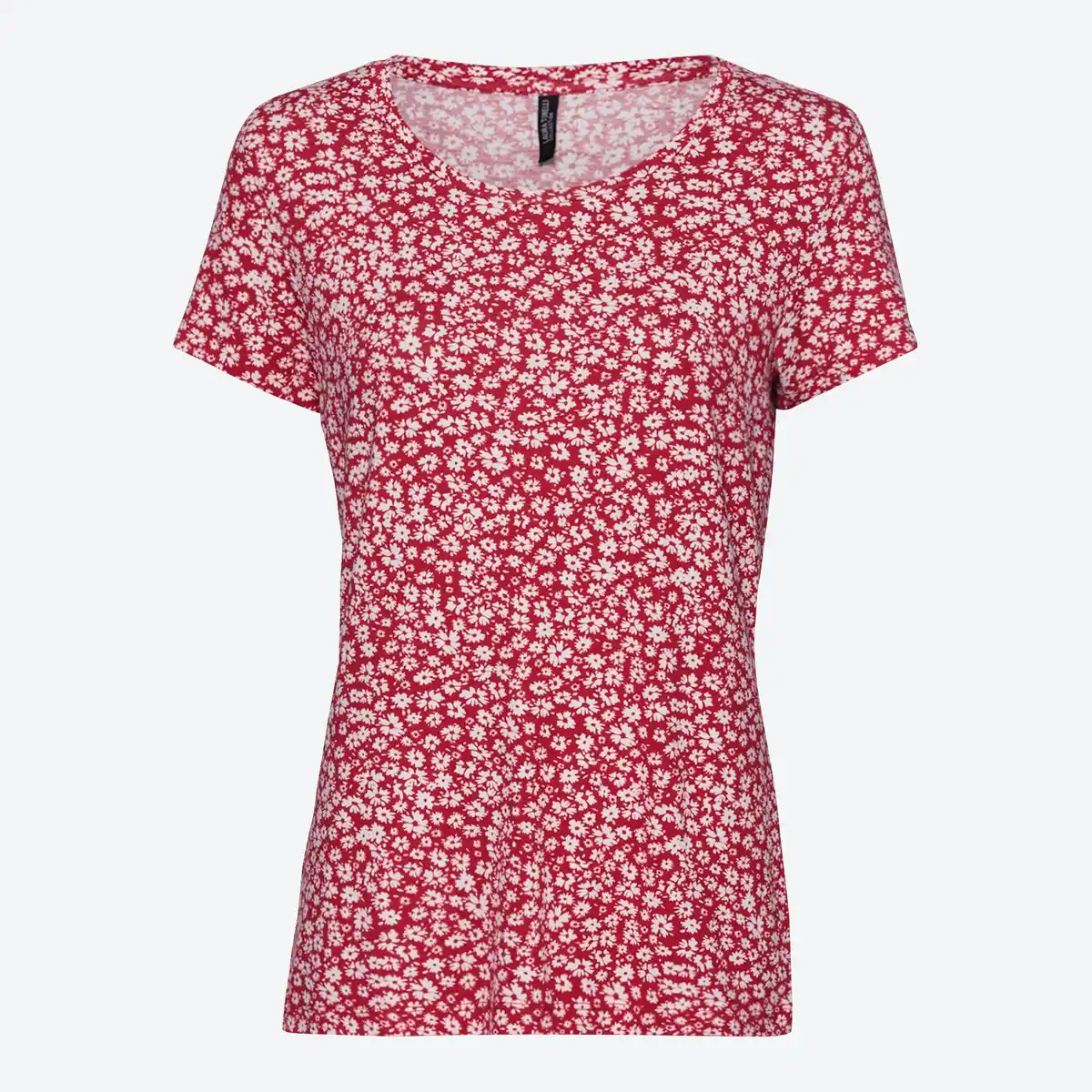 Bild 1 von Damen-T-Shirt mit Rundhalsausschnitt, gemustert