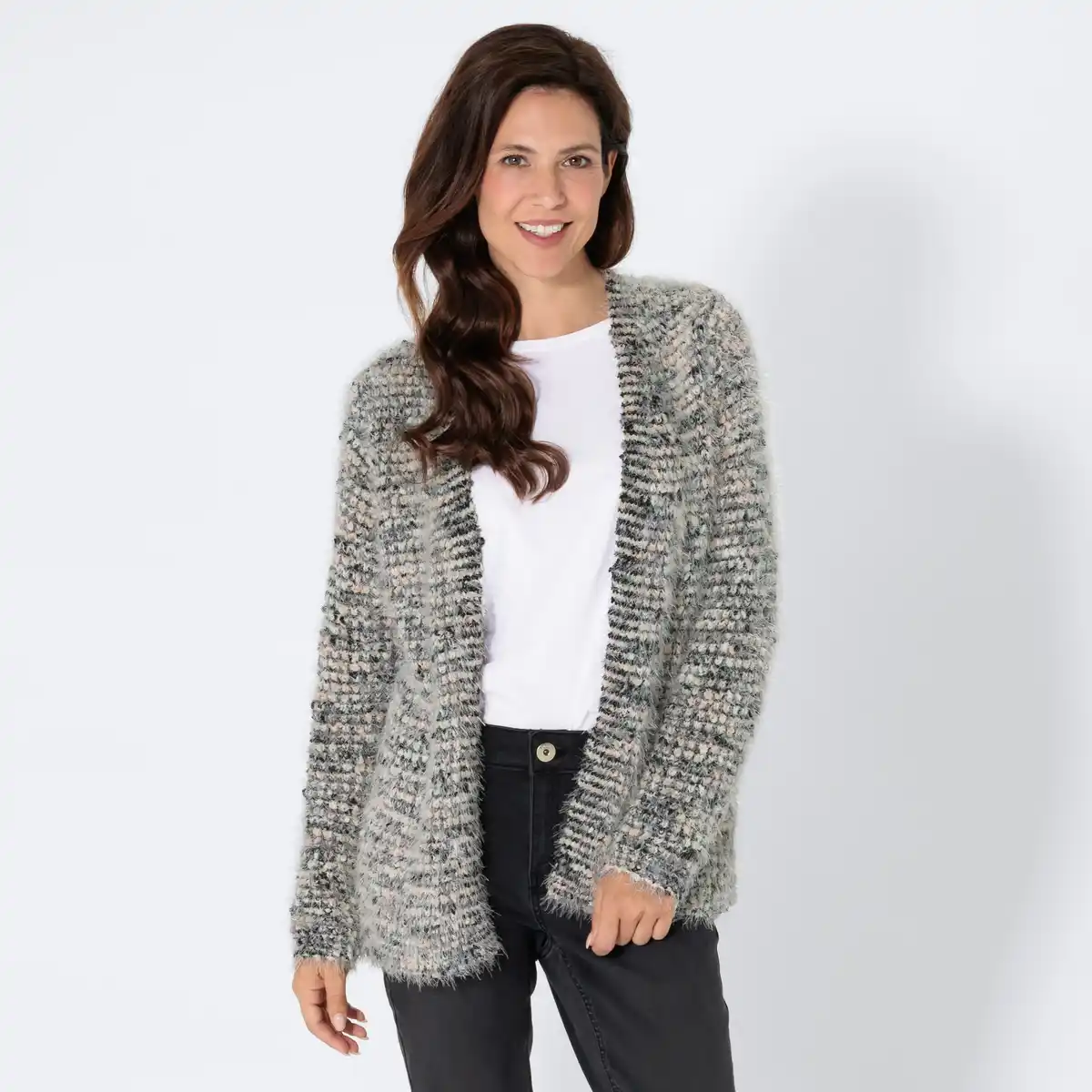 Bild 1 von Damen-Strickjacke aus Popcorngarn