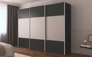 Rauch - Schwebetürenschrank Contido, grau/graphit, 242 x 223 cm