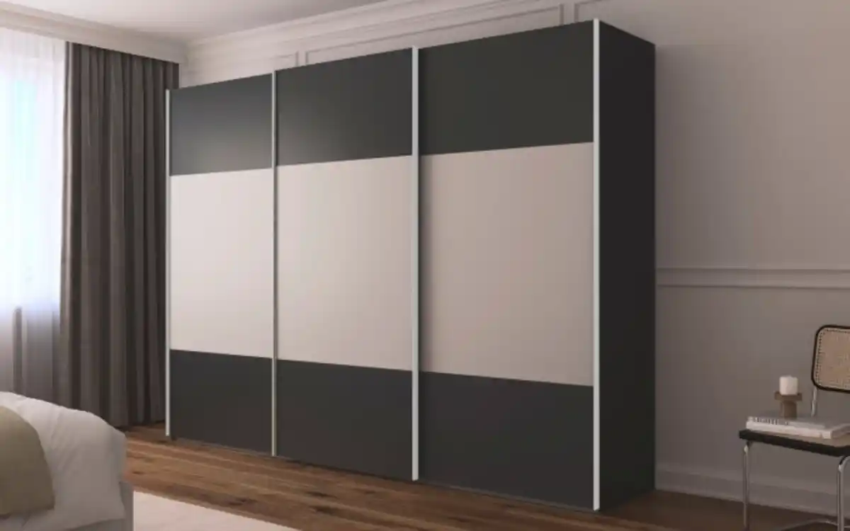 Bild 1 von Rauch - Schwebetürenschrank Contido, grau/graphit, 242 x 223 cm