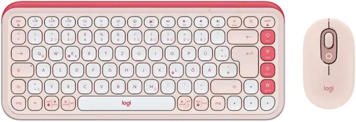 Bild 1 von POP Icon Combo (DE) Kabelloses Tastatur-Set rosa/offwhite