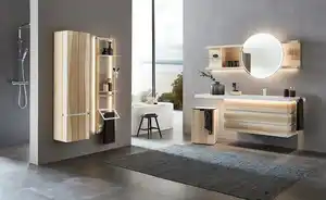 Hochschrank   ¦ holzfarben ¦ Maße (cm): B: 38,4 H: 153,6 T: 33.1 Schränke > Badschränke > Bad-Hochschränke - Möbel Kraft