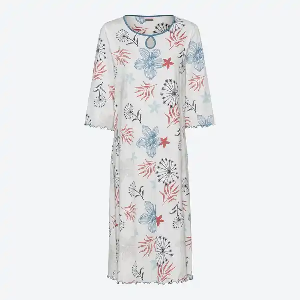 Bild 3 von Damen-Nachthemd mit Blumen-Muster