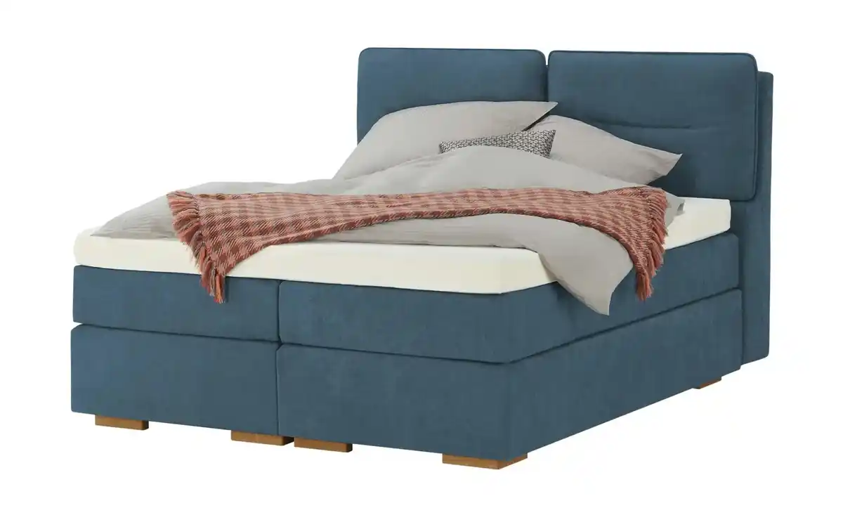 Bild 1 von Wohnwert Boxspringbett mit Bettkasten Dormian Besta ¦ blau ¦ Maße (cm): B: 160 H: 136 Betten > Boxspringbetten - Möbel Kraft