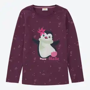 Kinder-Mädchen-Shirt mit Stickerei