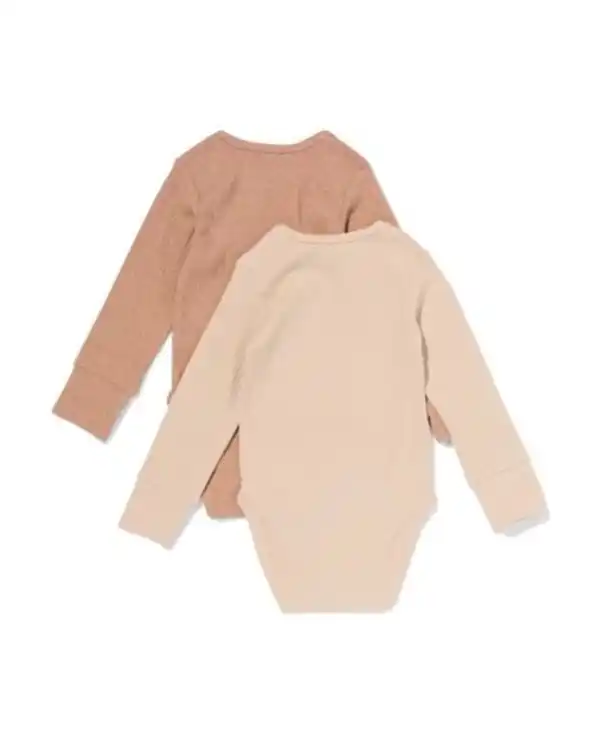 Bild 3 von Mitwachsender Strampler ecovero™ – 2 Stück beige