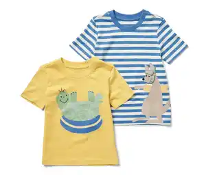 2 Kinder-T-Shirts mit Applikation